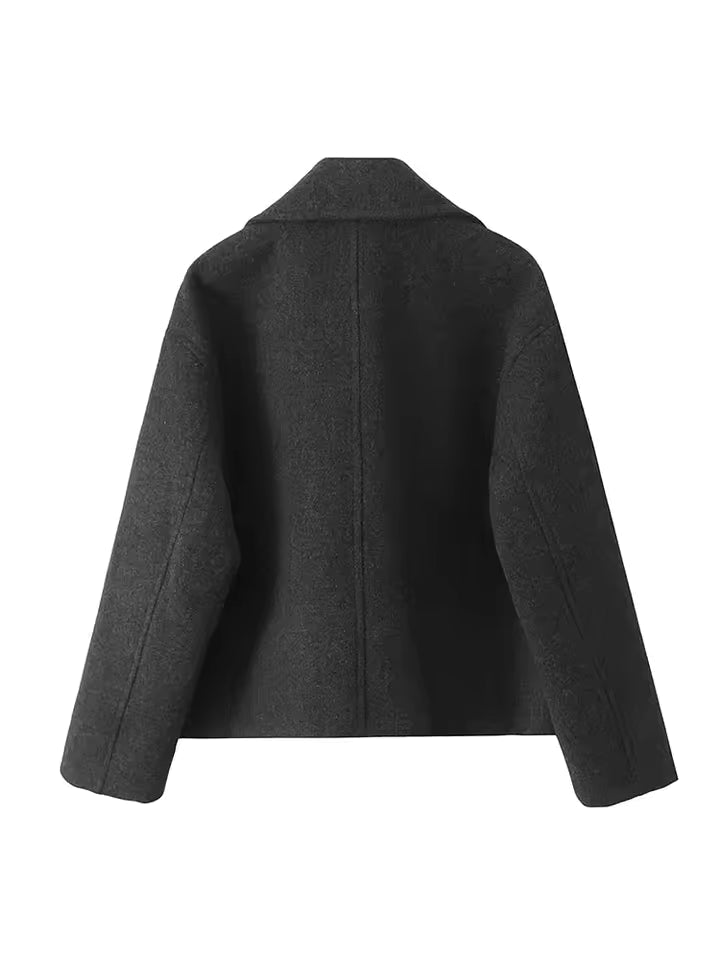 Manteau Double-Breasted en Mélange de Laine | Silhouette Structurée