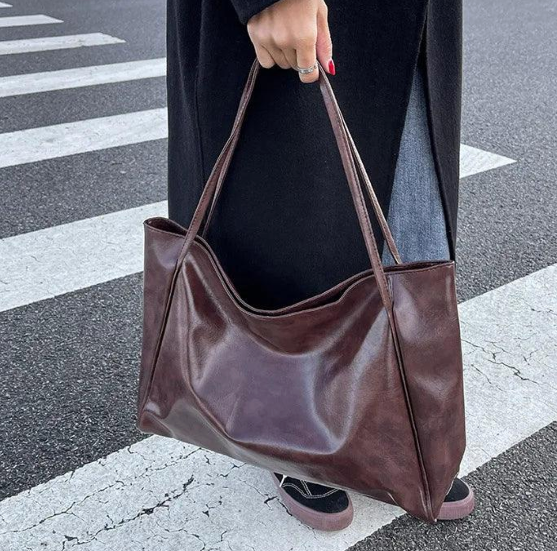Sac Tote Évasion Large | Cuir PU Souple