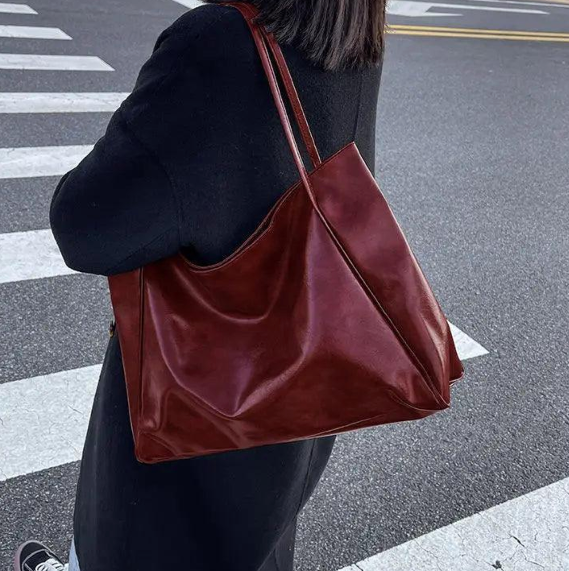 Sac Tote Évasion Large | Cuir PU Souple