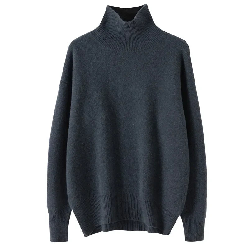 Pull Col Roulé en Cachemire | Coupe Relaxed | Collection Fondamentale