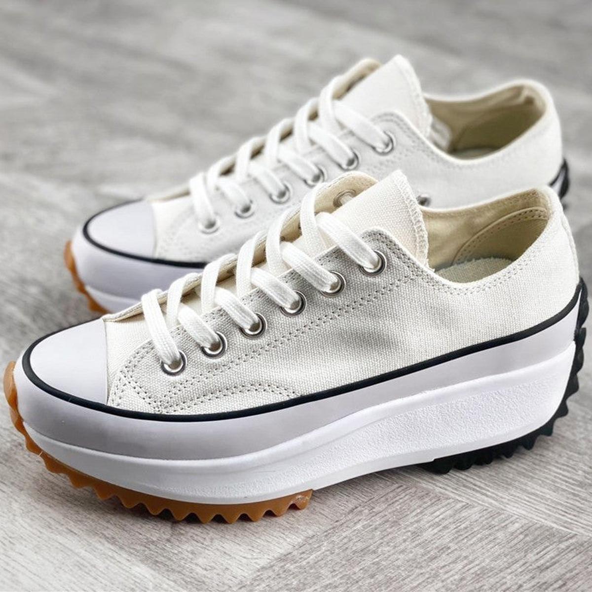 Sneakers en Toile | Semelle Épaisse | Lacet
