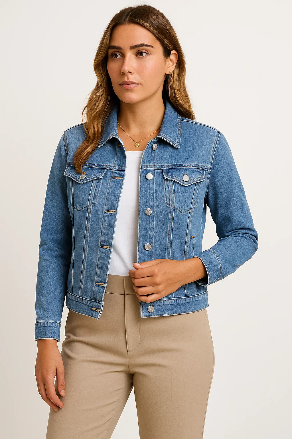 Veste en Denim Fondamentale | Design Classique à Bouton