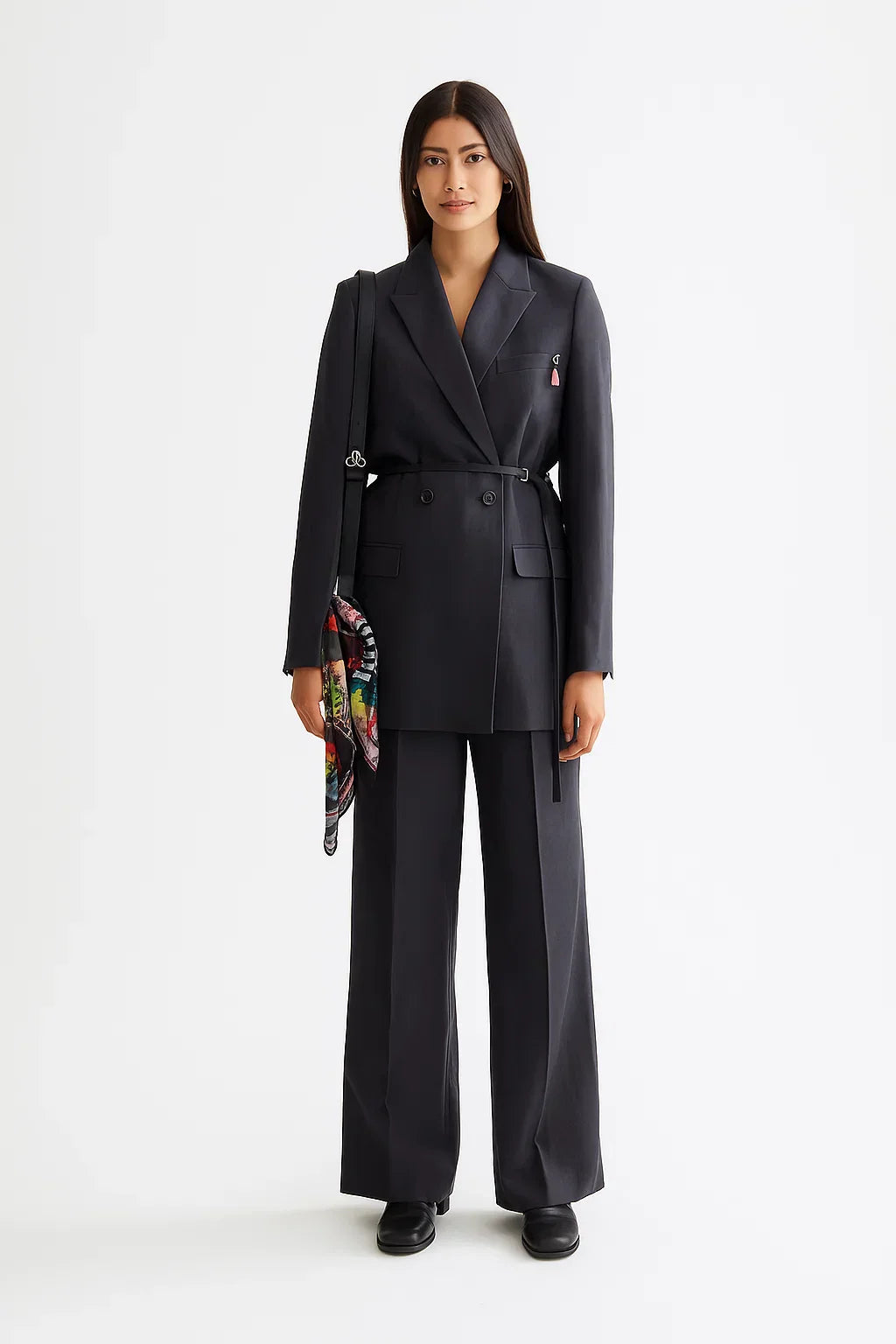 Blazer Longline Double Breasted | Tissu Twill | Coupe Structurée