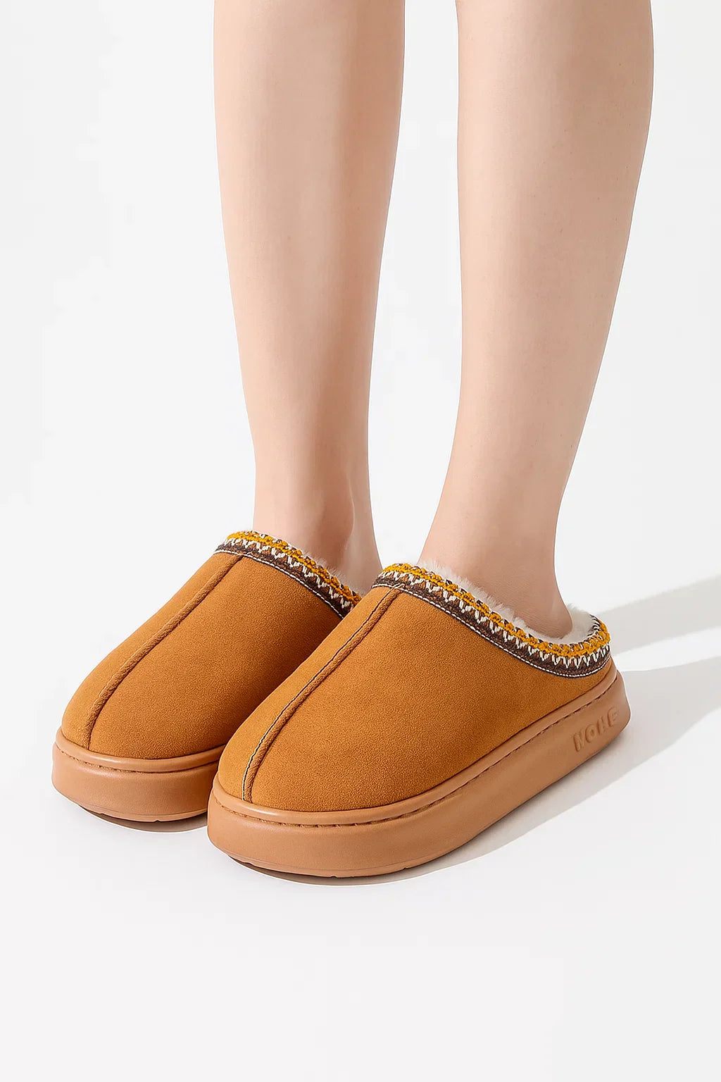 Chaussons Femme Faux Suède | Doublure Plush Intérieur Plateforme