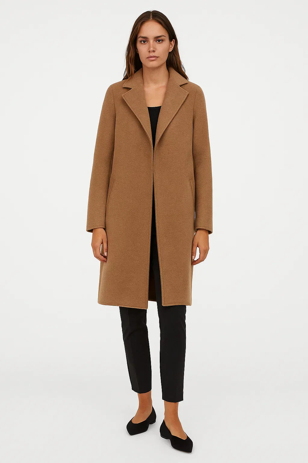 Manteau Longline Simple Boutonné | Coupe Structurée | Automne Hiver