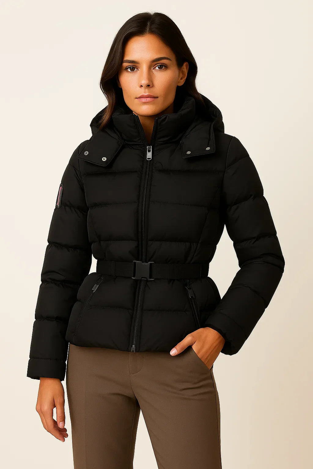 Veste Doudoune Ceinturée | Résistante à l'Eau | Isolée pour l'Hiver