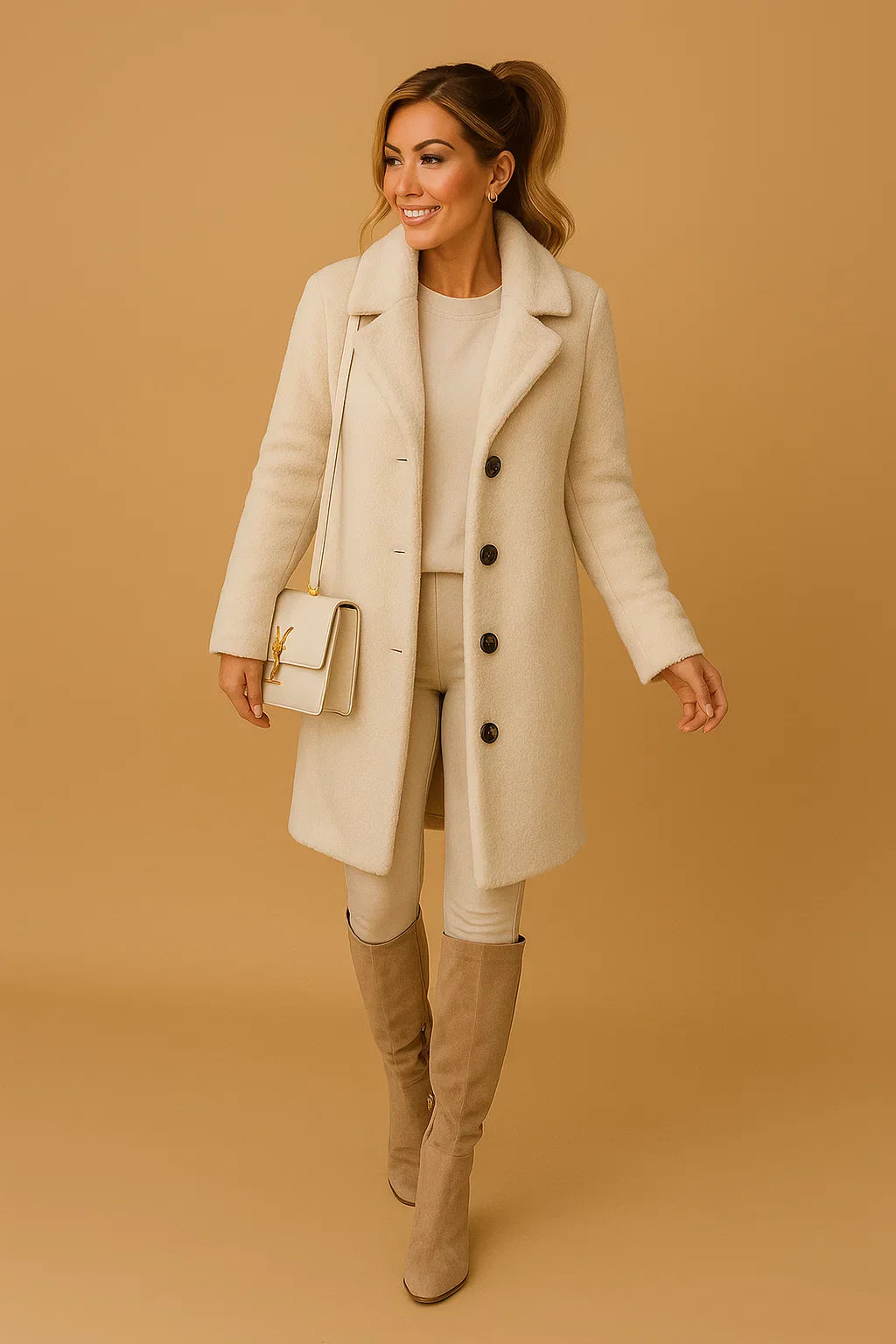 Manteau Long Teddy Fondamentale | Finition Texturée Douce