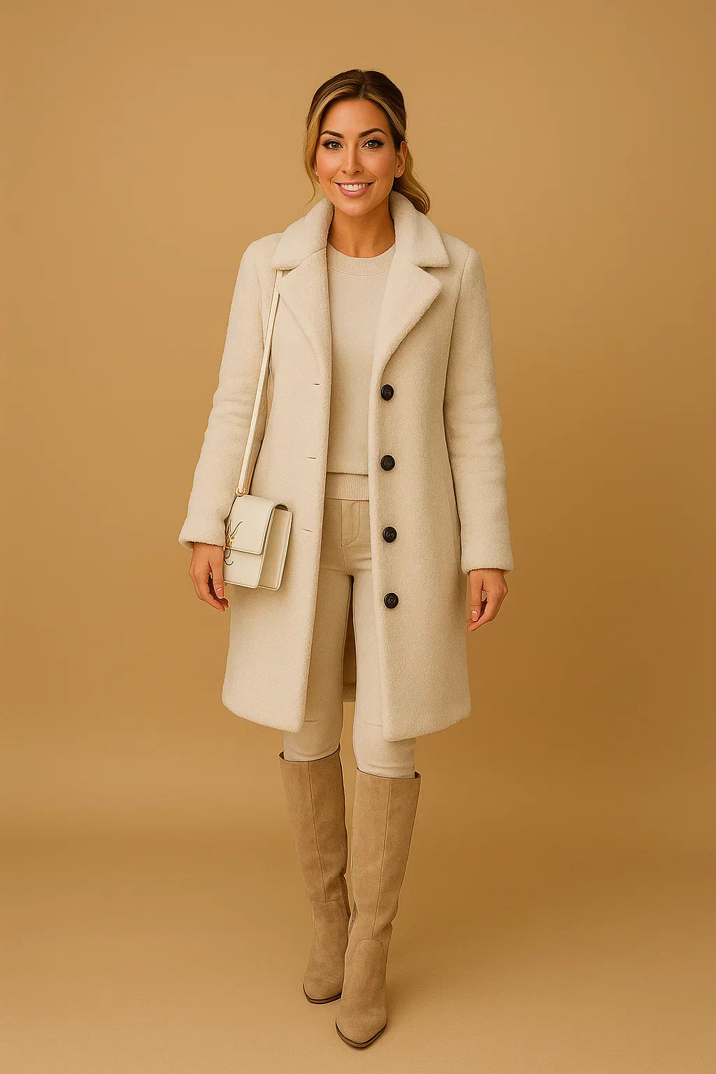 Manteau Long Teddy Fondamentale | Finition Texturée Douce