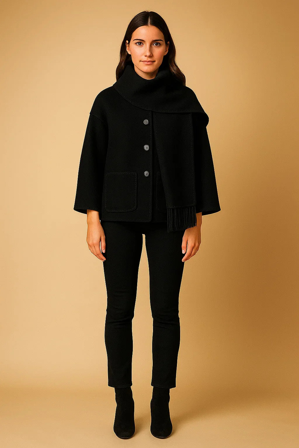 Manteau à Détails Frangés | Coupe Relaxée