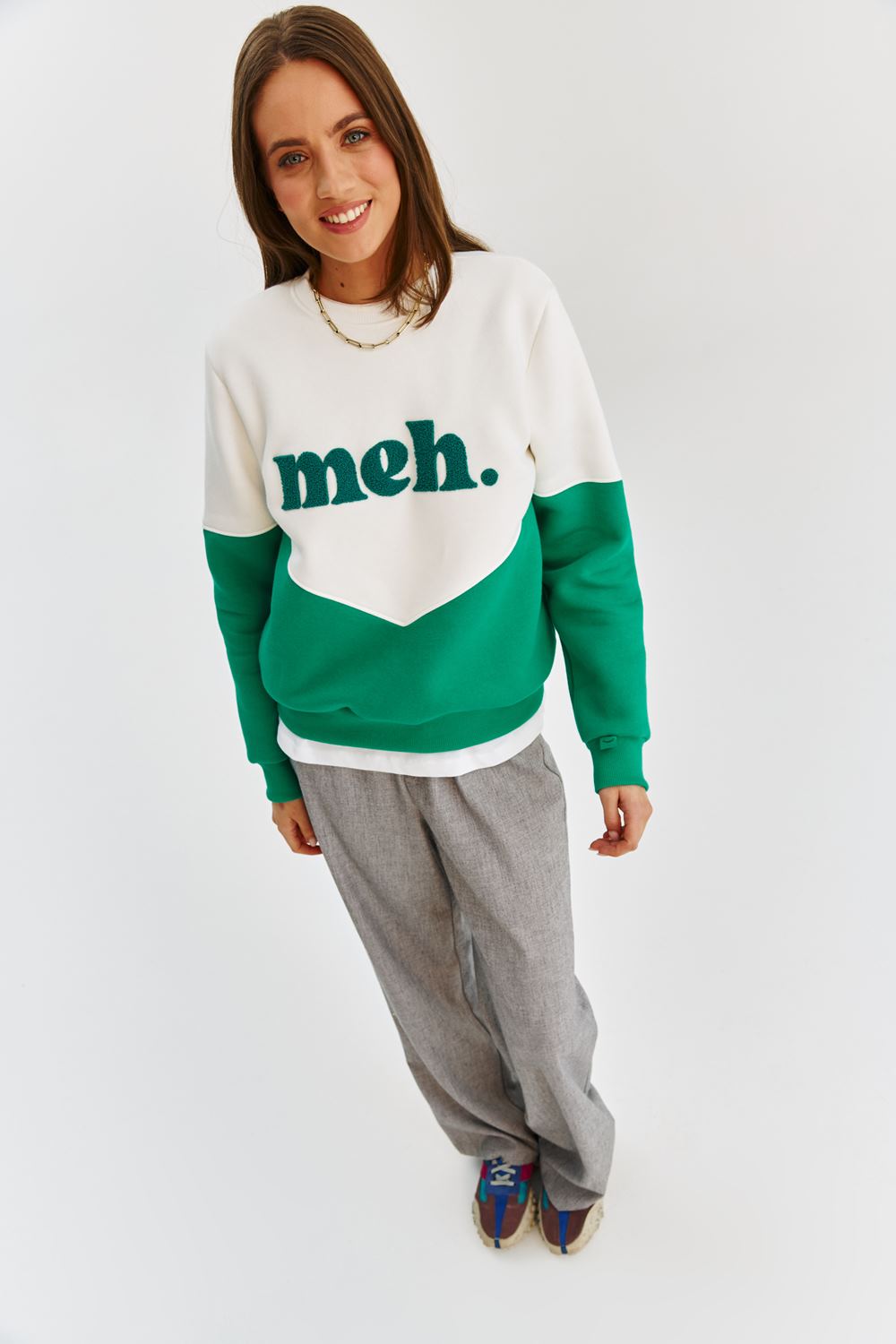 Sweatshirt Graphic Fondamentale | Panneau Contrast | Coupe Relaxed