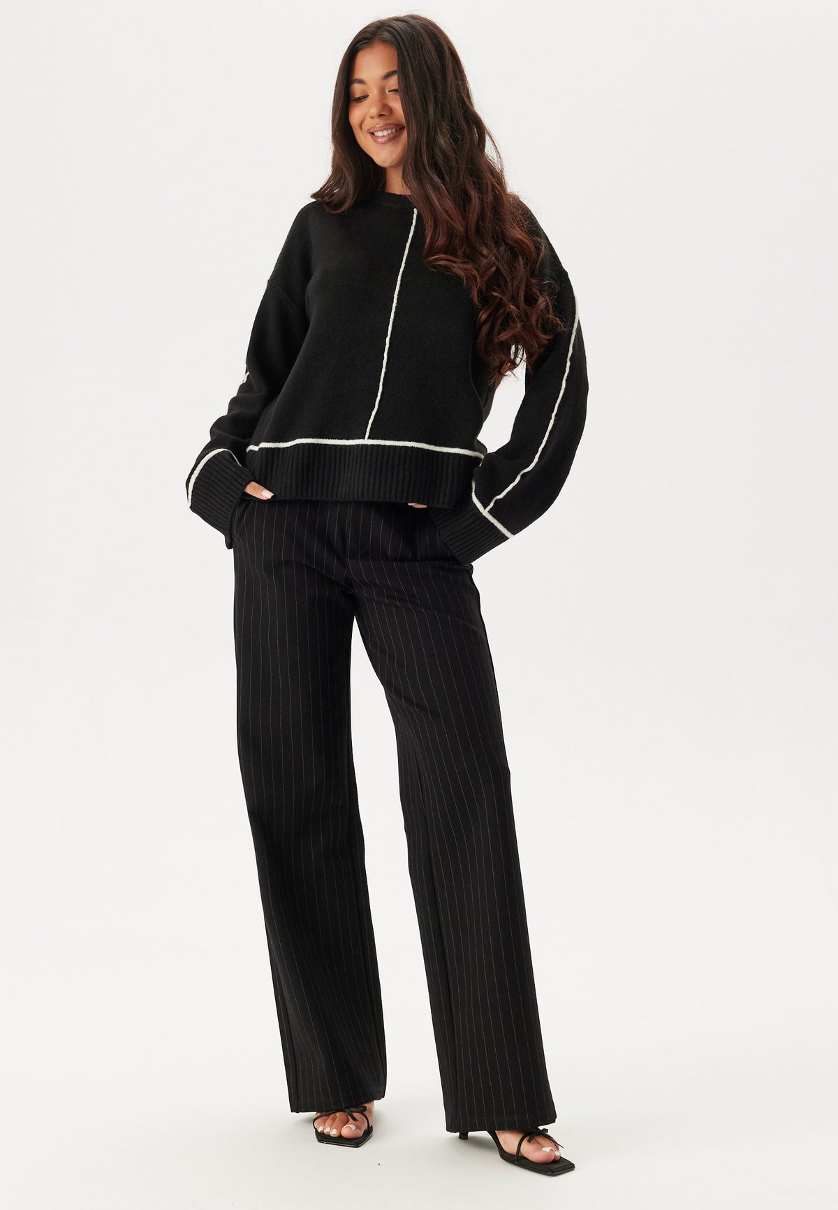 Pull Over Maille Contrast | Coupe Relaxée