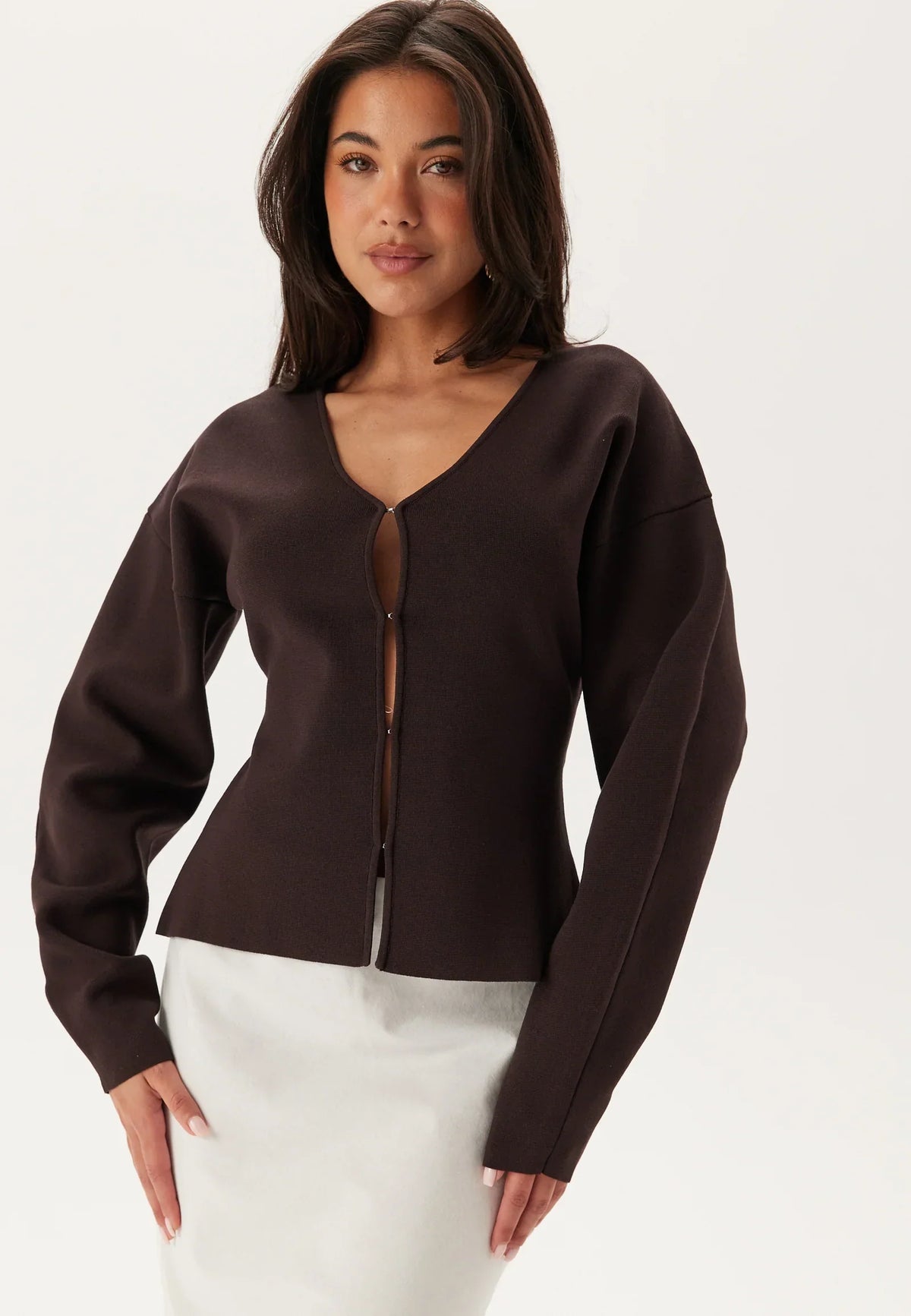 Top Scuba V-Cou | Tricot Structuré | Manches Longues Modern Fit