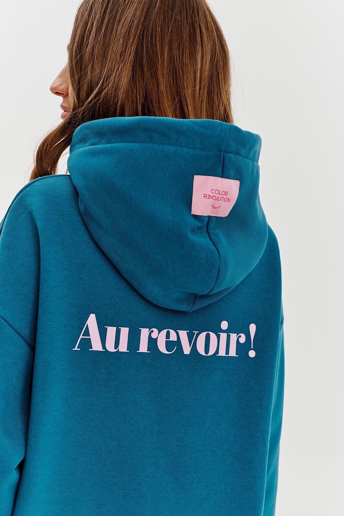 Hoodie “Salut!” | Oversized | Imprimé Contrasté