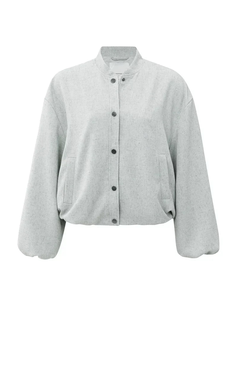 Veste Bomber Boutonnée | Col Montant | Coupe Relaxe