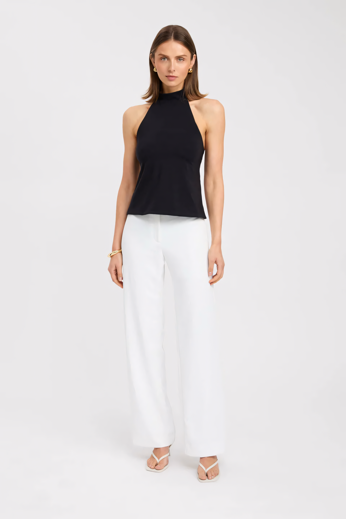 Top Halter Sculptant en Maille Extensible | Été