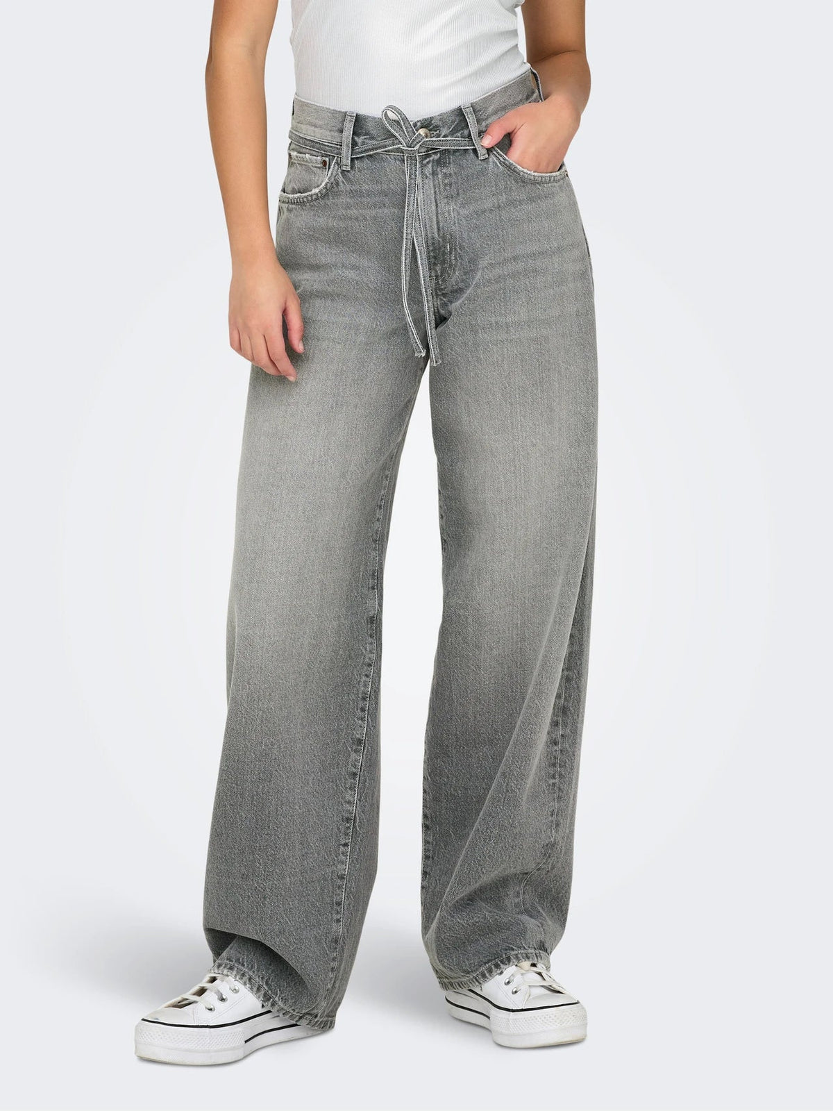 Jeans Large Gris | Taille Haute | Denim Moderne Streetwear