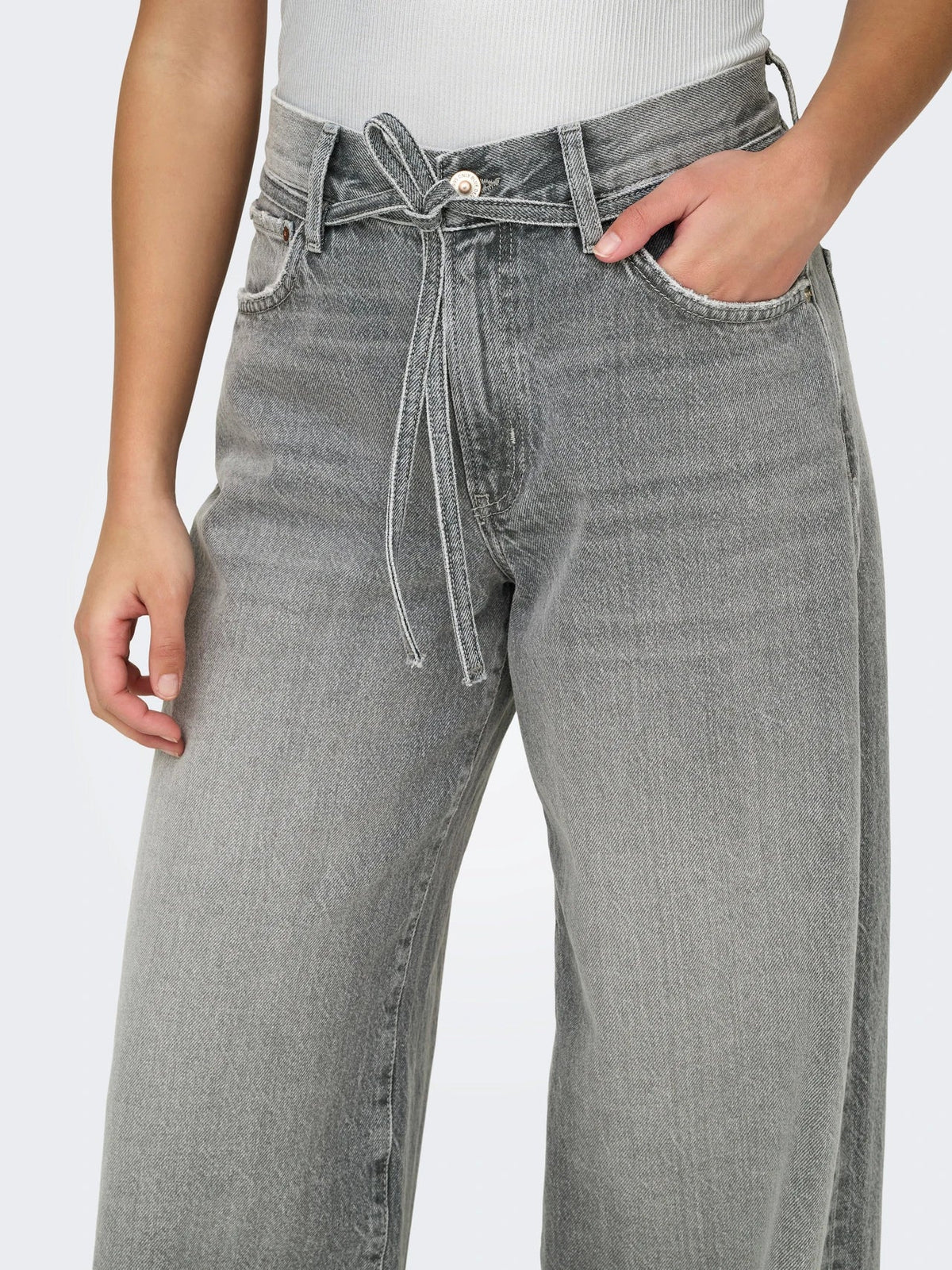 Jeans Large Gris | Taille Haute | Denim Moderne Streetwear