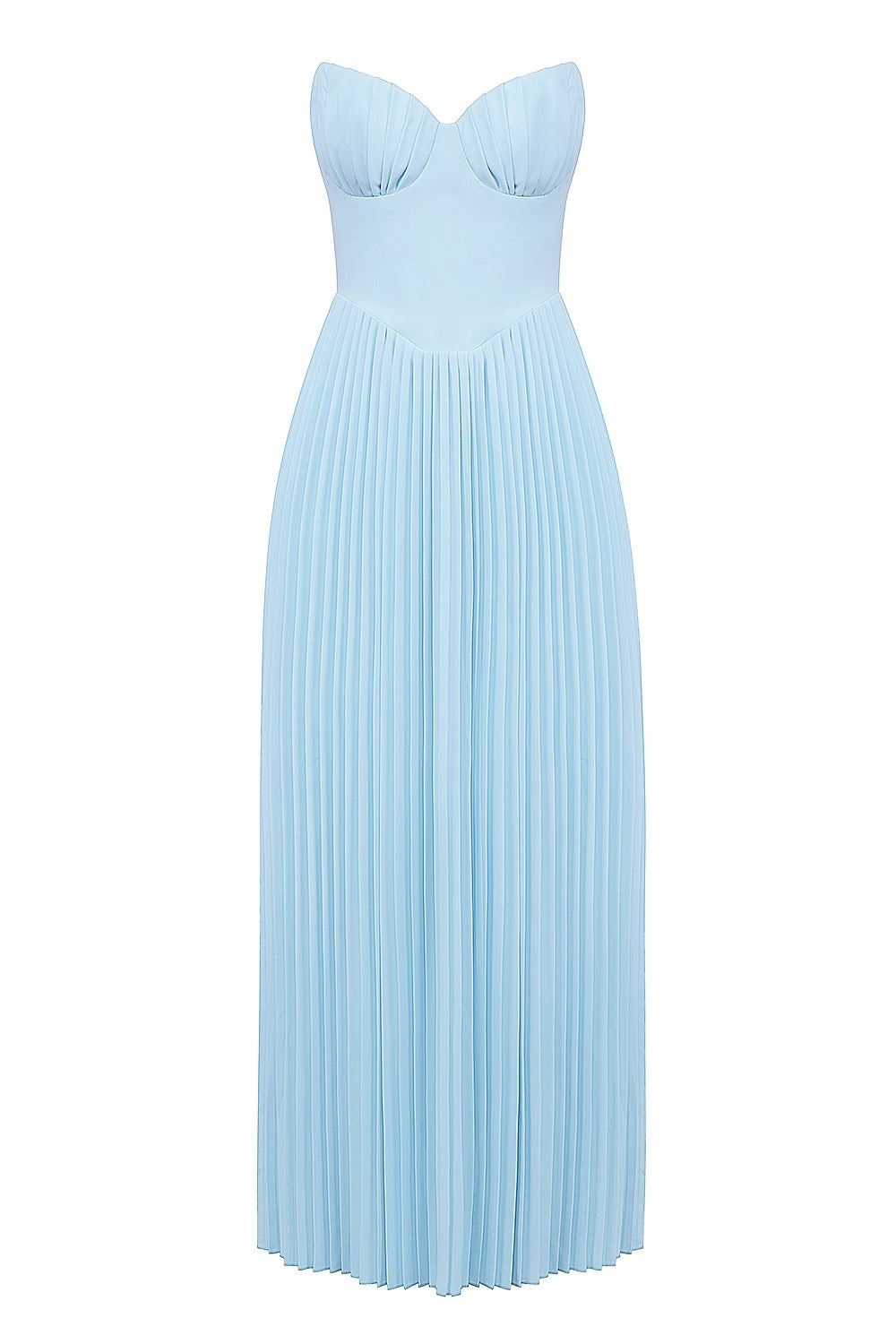 Robe Maxi Plissée Clarté | Corps Bonnets | Silhouette Sans Épaule
