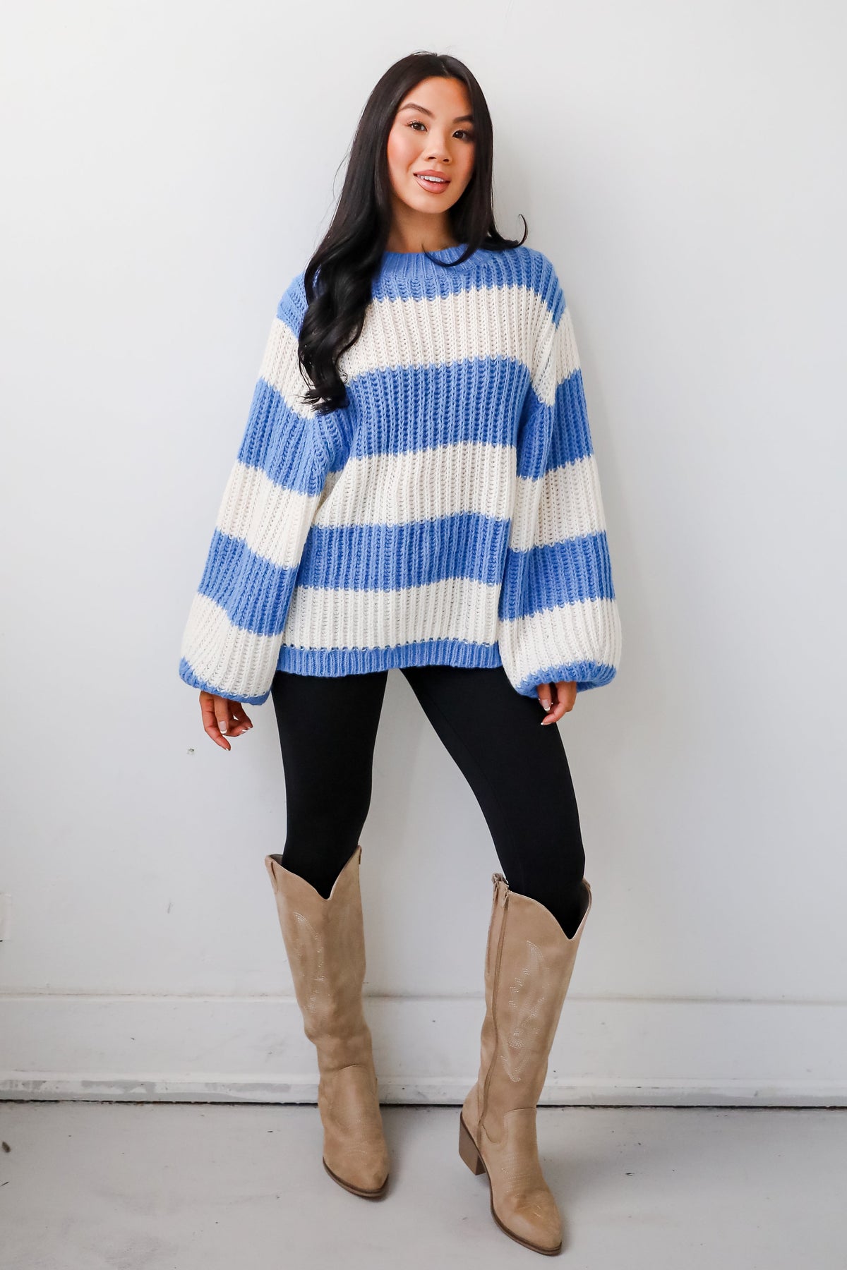 Pull Over Rayures Oversize | Maille Ribée | Coupe Décontractée
