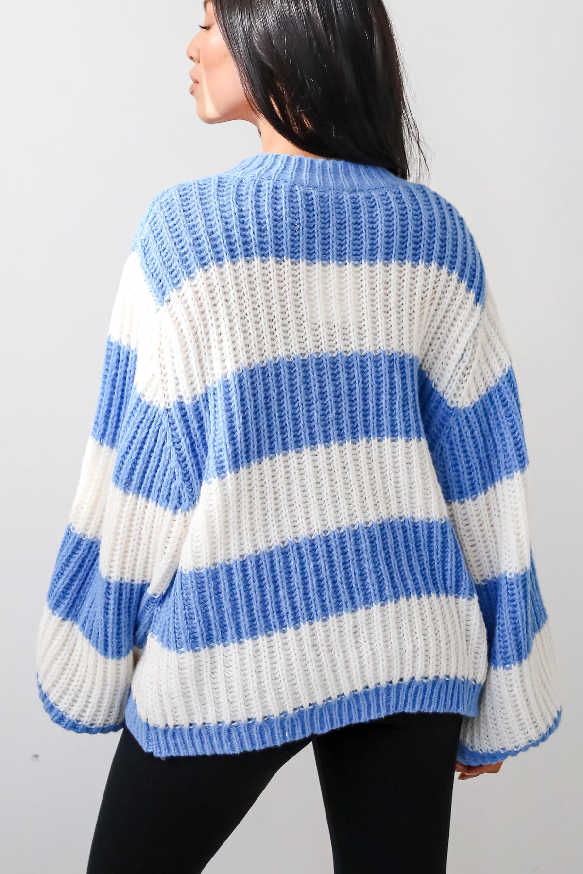 Pull Over Rayures Oversize | Maille Ribée | Coupe Décontractée