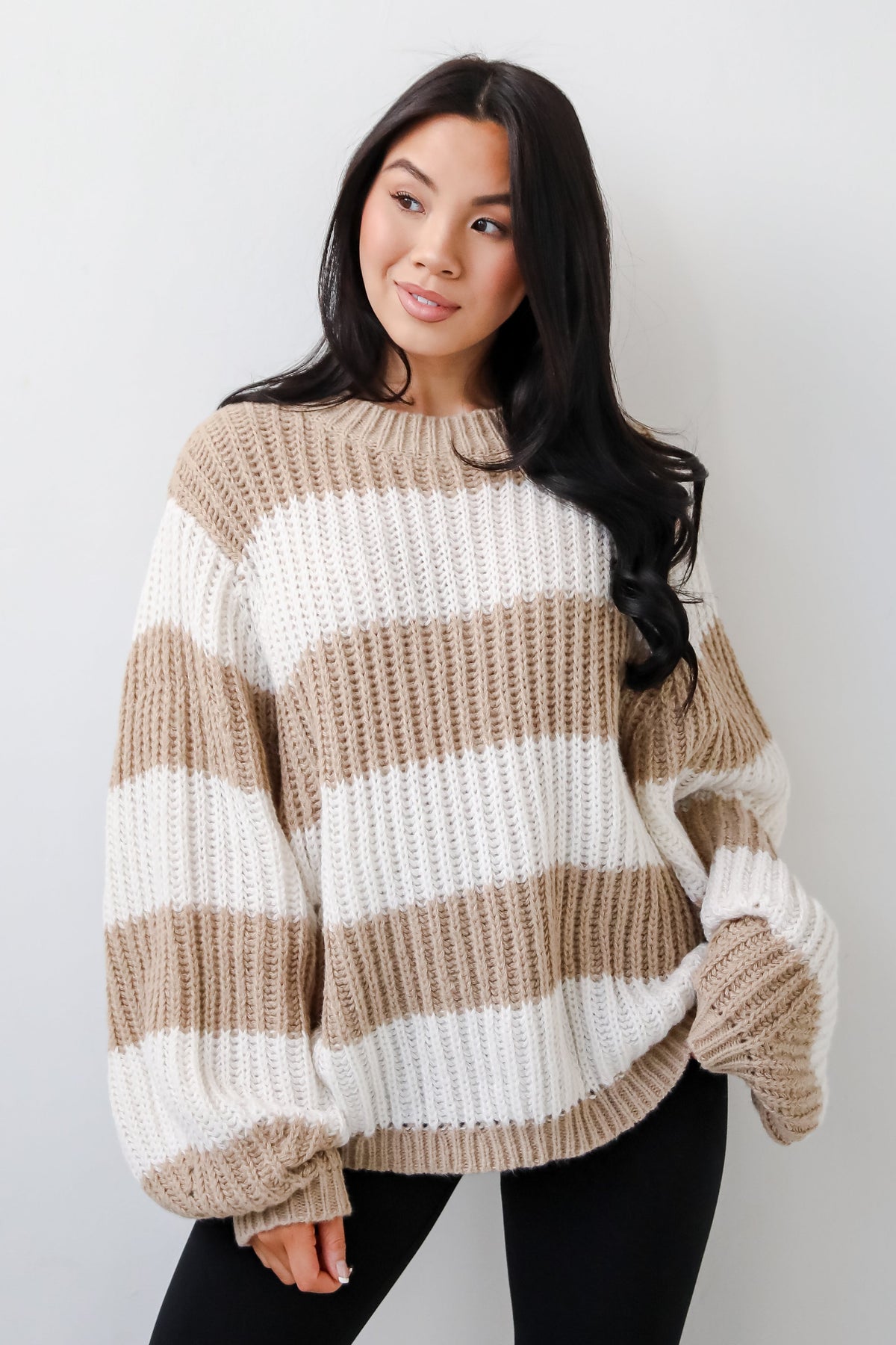 Pull Over Rayures Oversize | Maille Ribée | Coupe Décontractée