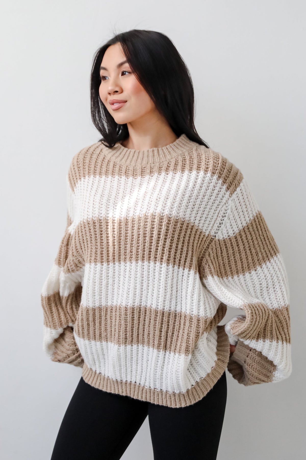 Pull Over Rayures Oversize | Maille Ribée | Coupe Décontractée