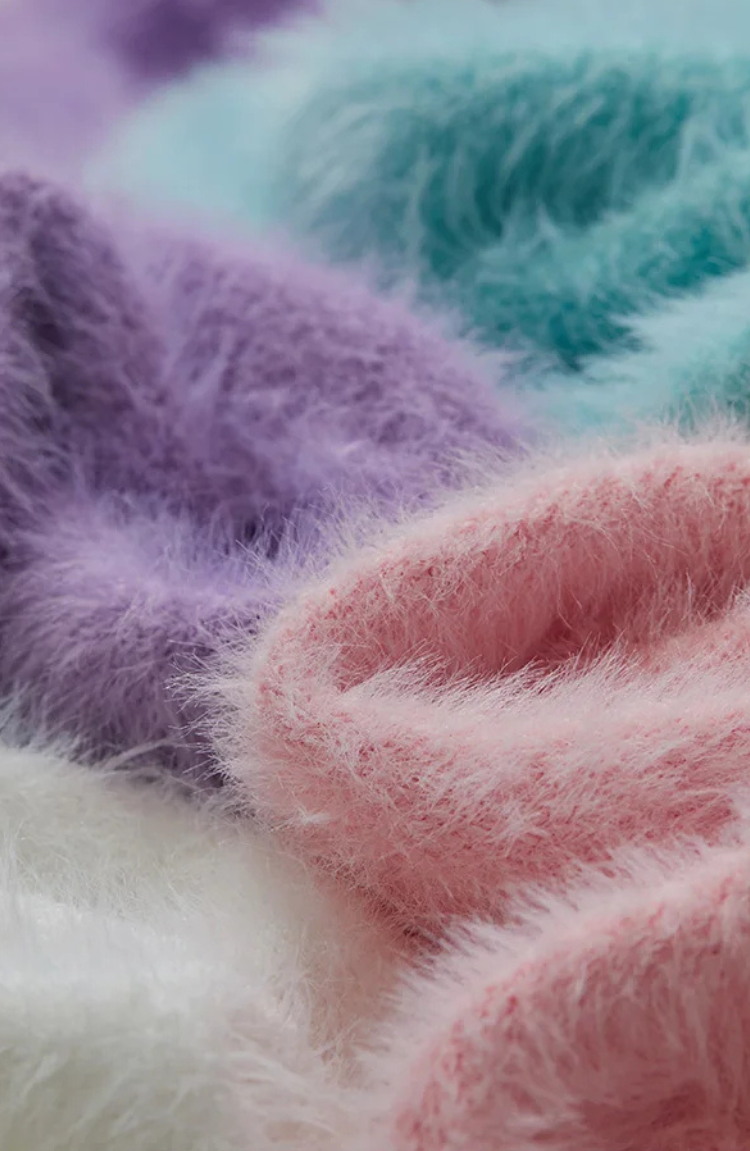 Pull Fuzzy Knit | Coupe Relaxée | Blanc