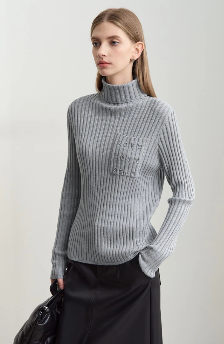 Pull Over Col Roulé | Blend Cachemire Douce | Silhouette Ajustée