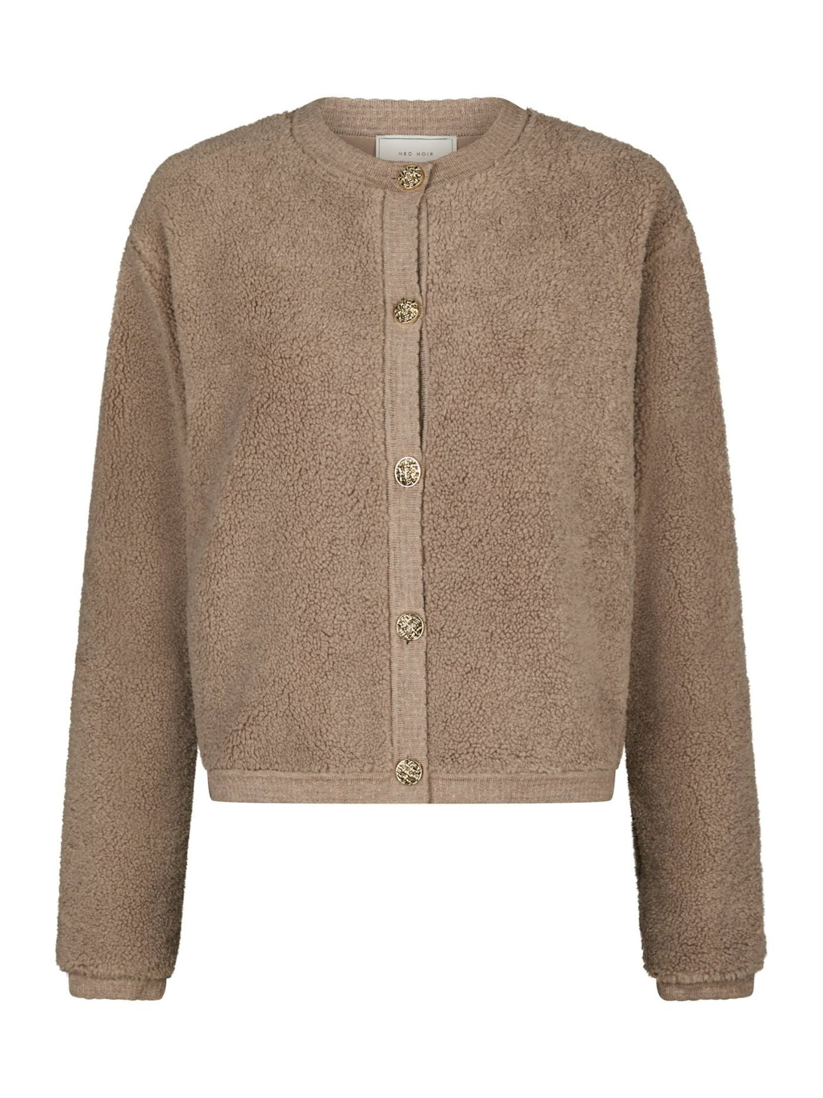 Robe Teddy Cardigan | Texture Faux Shearling | Bouton Devant