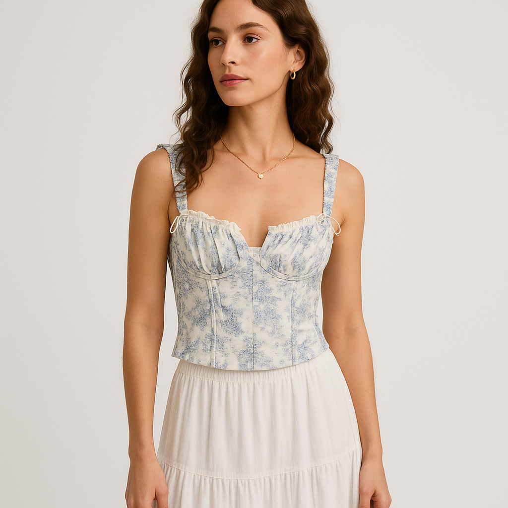 Top Corset Floral | Silhouette Vintage Romantique