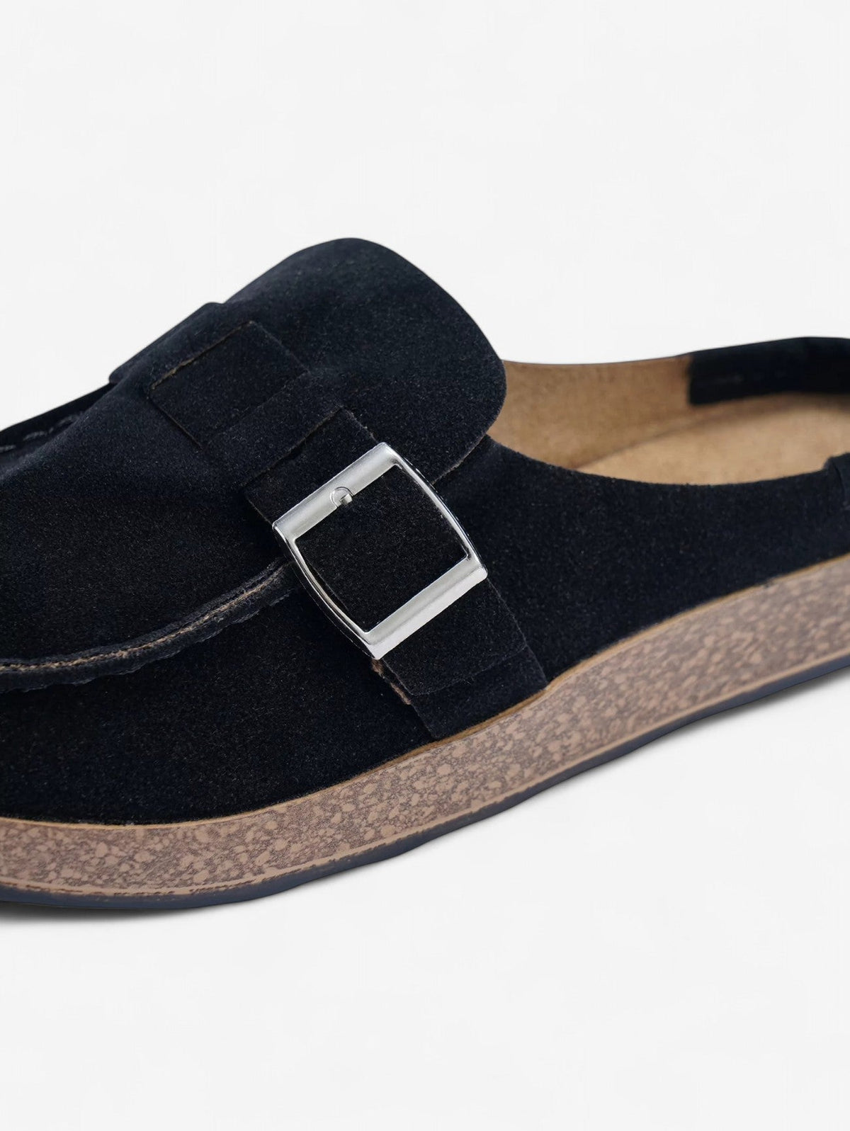 Mules Jada | Clogs en Faux Suède avec Détail Boucle