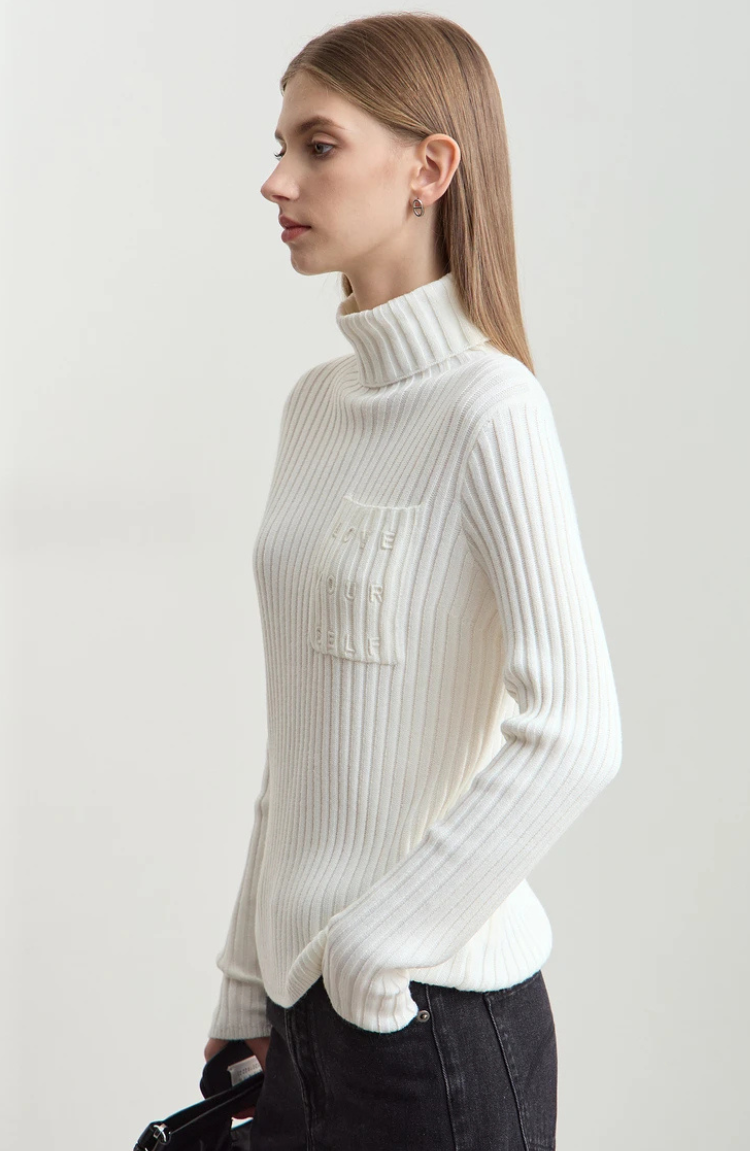 Pull Over Col Roulé | Blend Cachemire Douce | Silhouette Ajustée