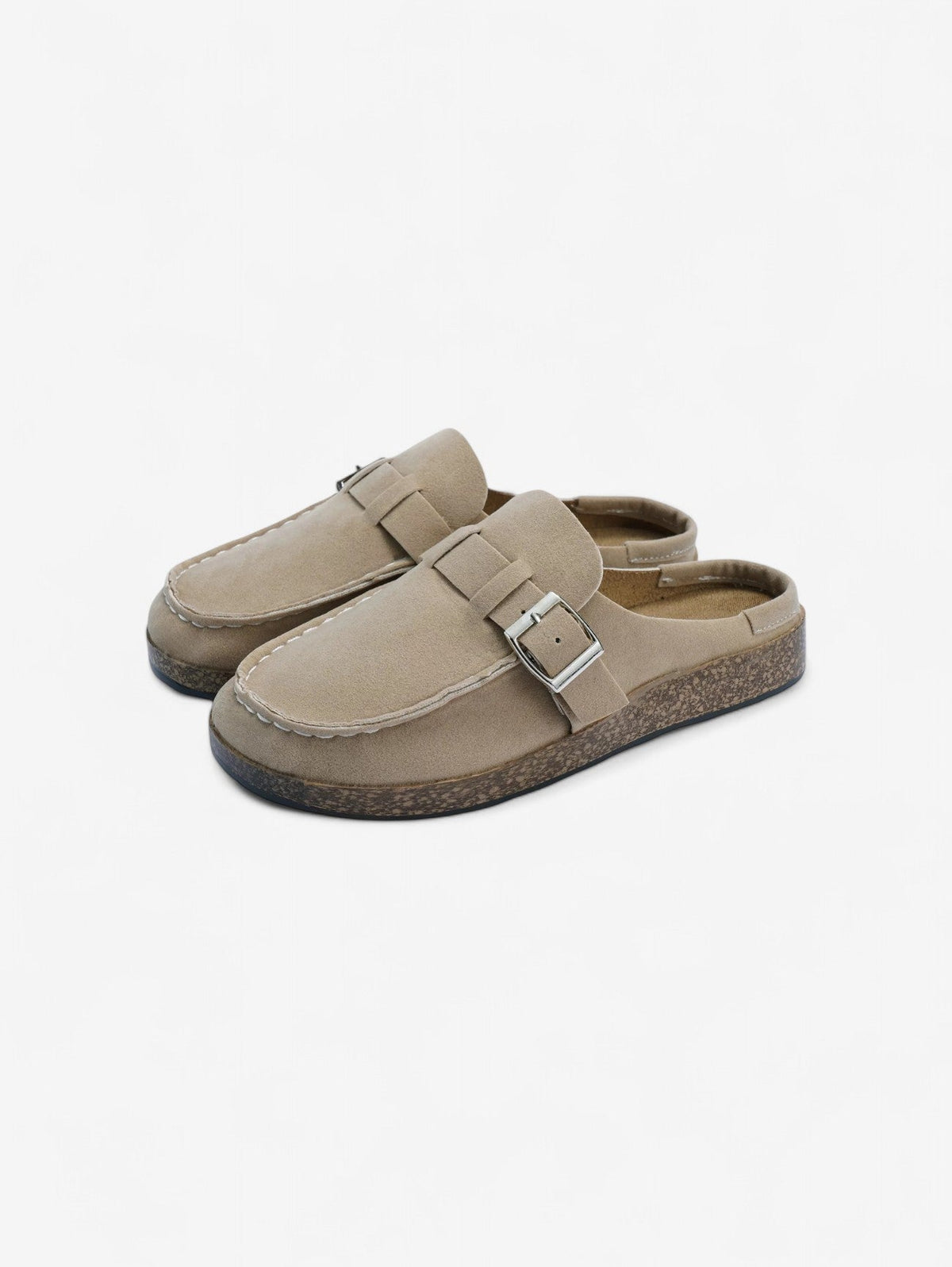 Mules Jada | Clogs en Faux Suède avec Détail Boucle