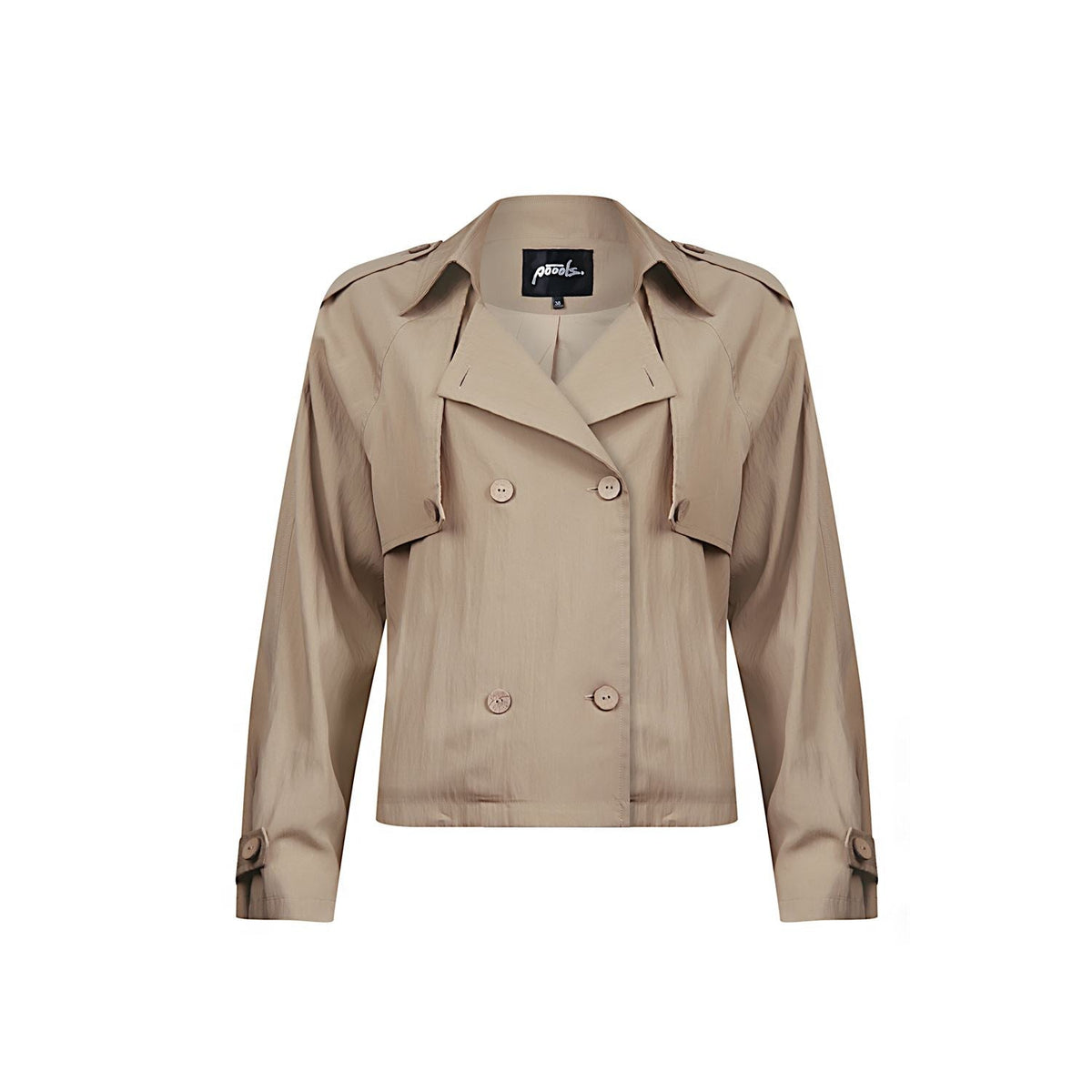 Veste Cropped Double Breasted | Tencel Léger | Détail Épaules