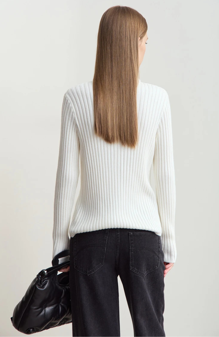 Pull Over Col Roulé | Blend Cachemire Douce | Silhouette Ajustée