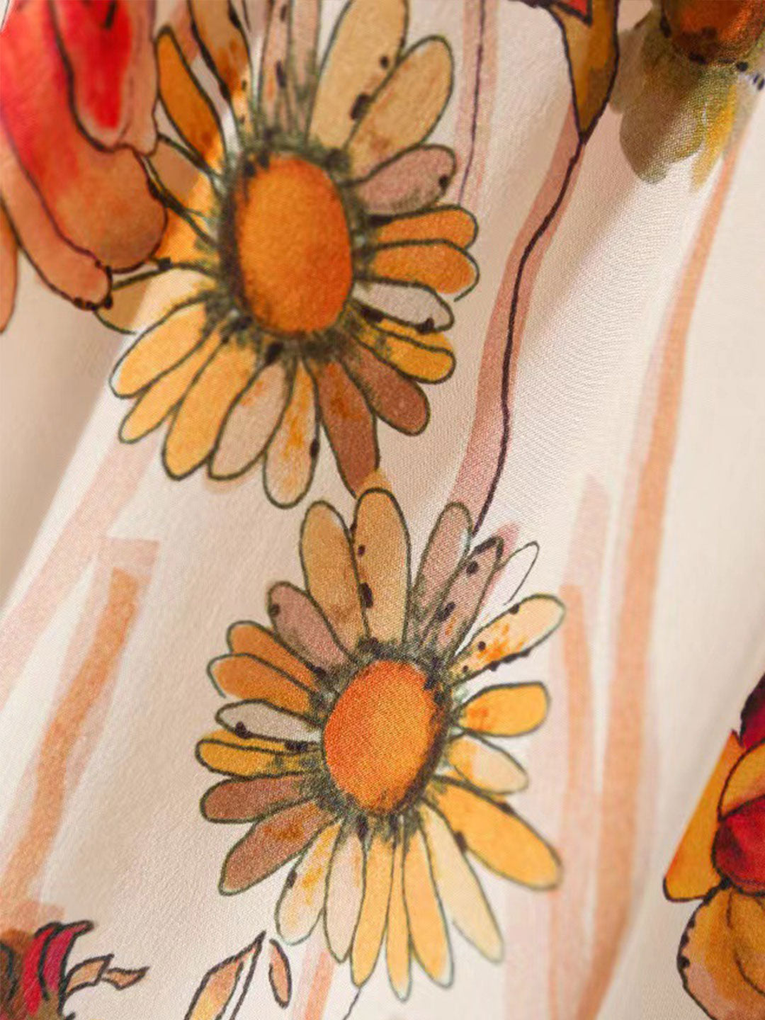 Blouse florale | Manches ballon | Collection Clarté