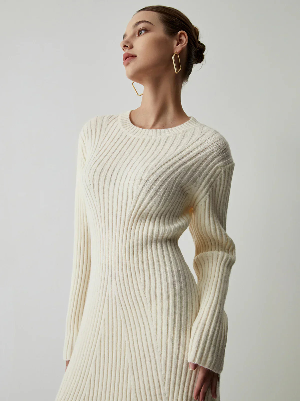 Robe Pull Ribbed | Manches Longues | Slim Fit Mini