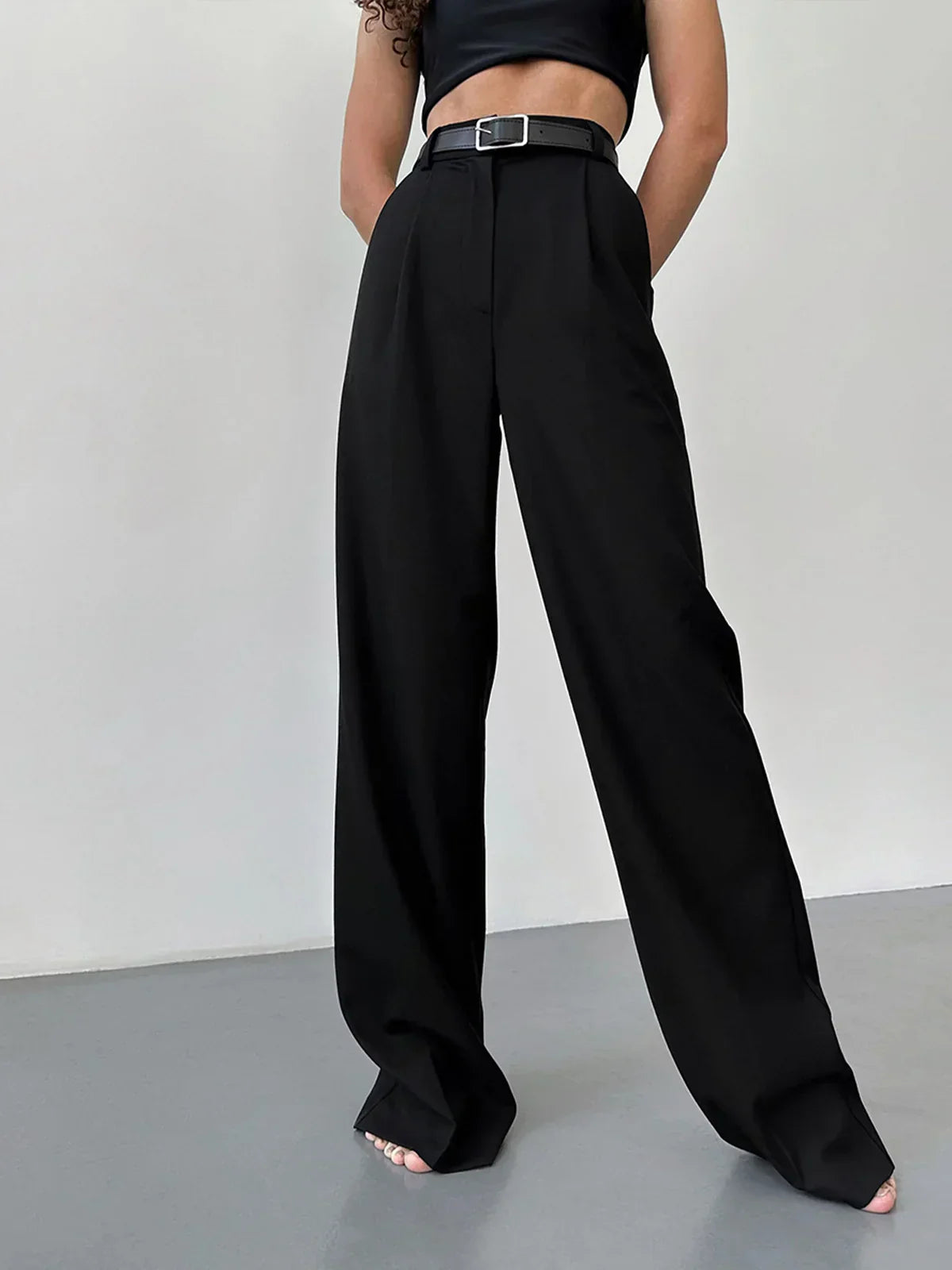 Pantalon Large Haut Taille | Bureau à Soirée