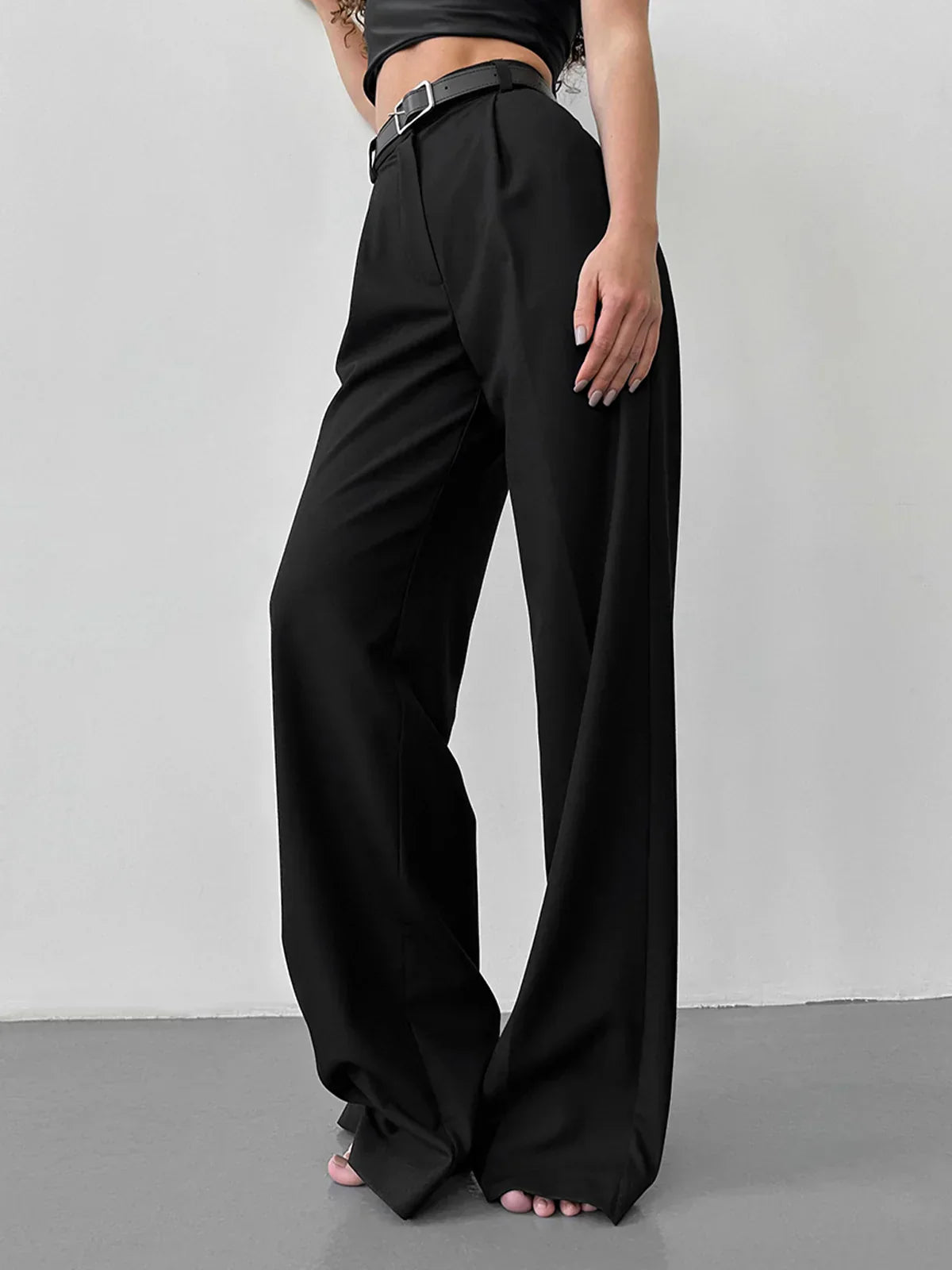 Pantalon Large Haut Taille | Bureau à Soirée