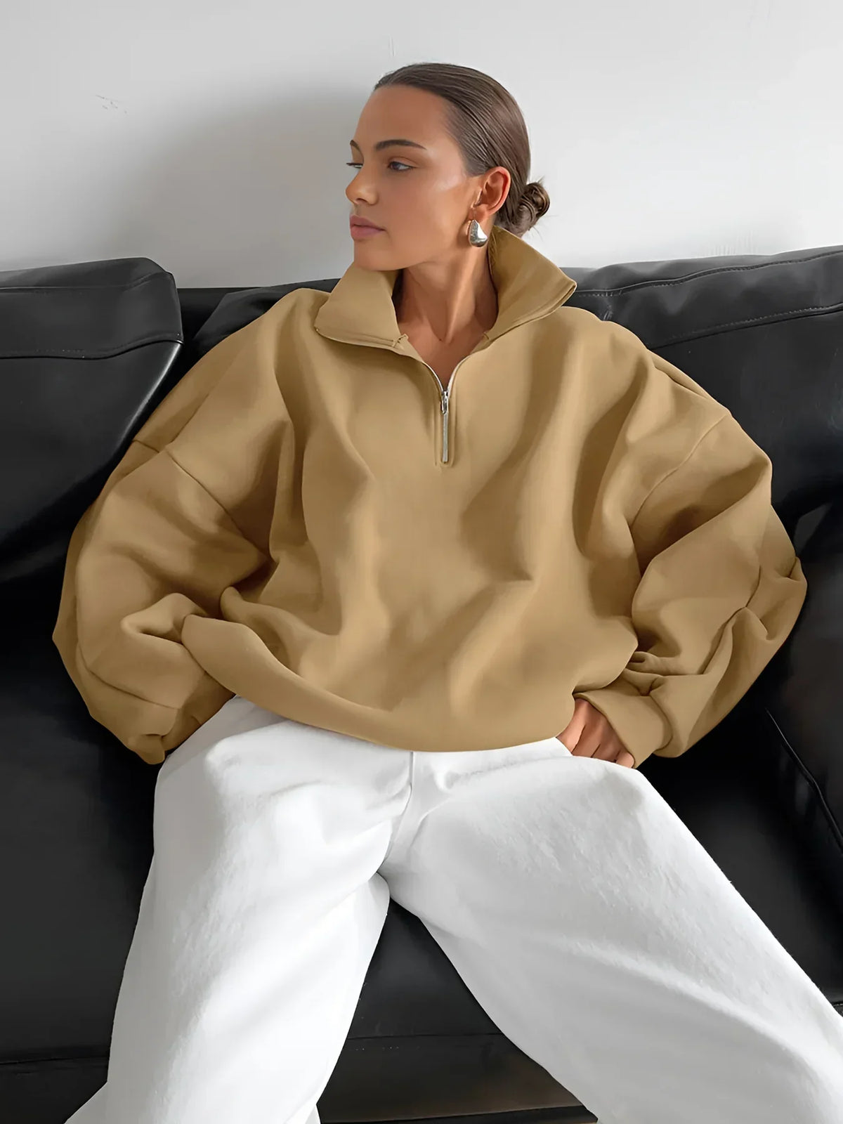 Pullover Lapel Zipper | Relaxed Fit | Automne Hiver