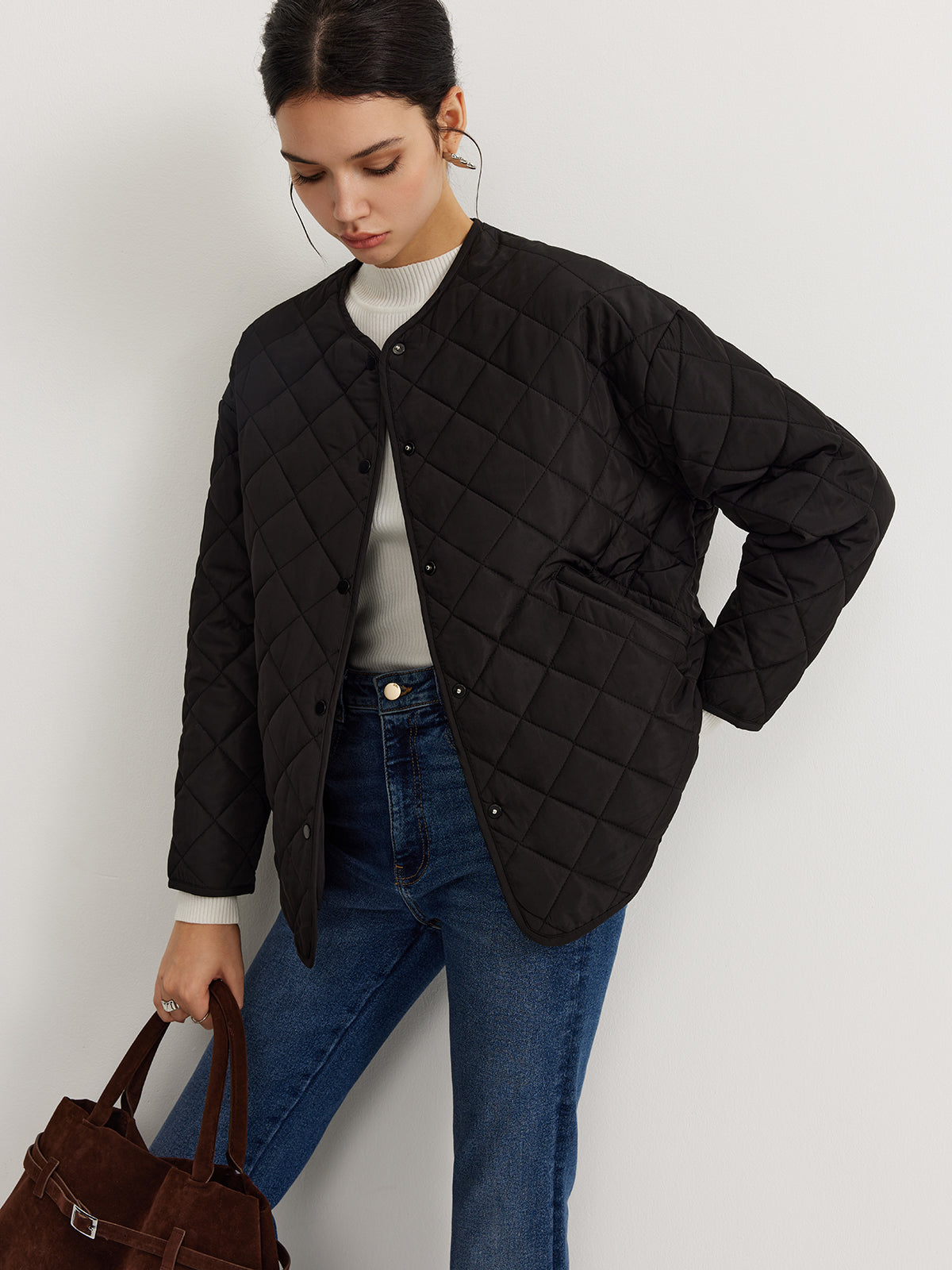 Veste Matelassée avec Écharpe | Chaleur Hivernale Sans Effort