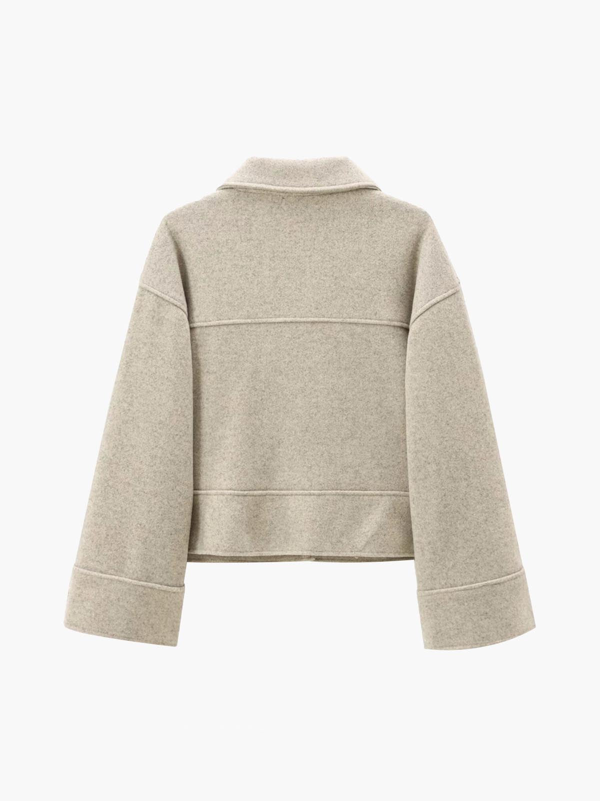Veste courte en mélange de laine | Coupe structurée