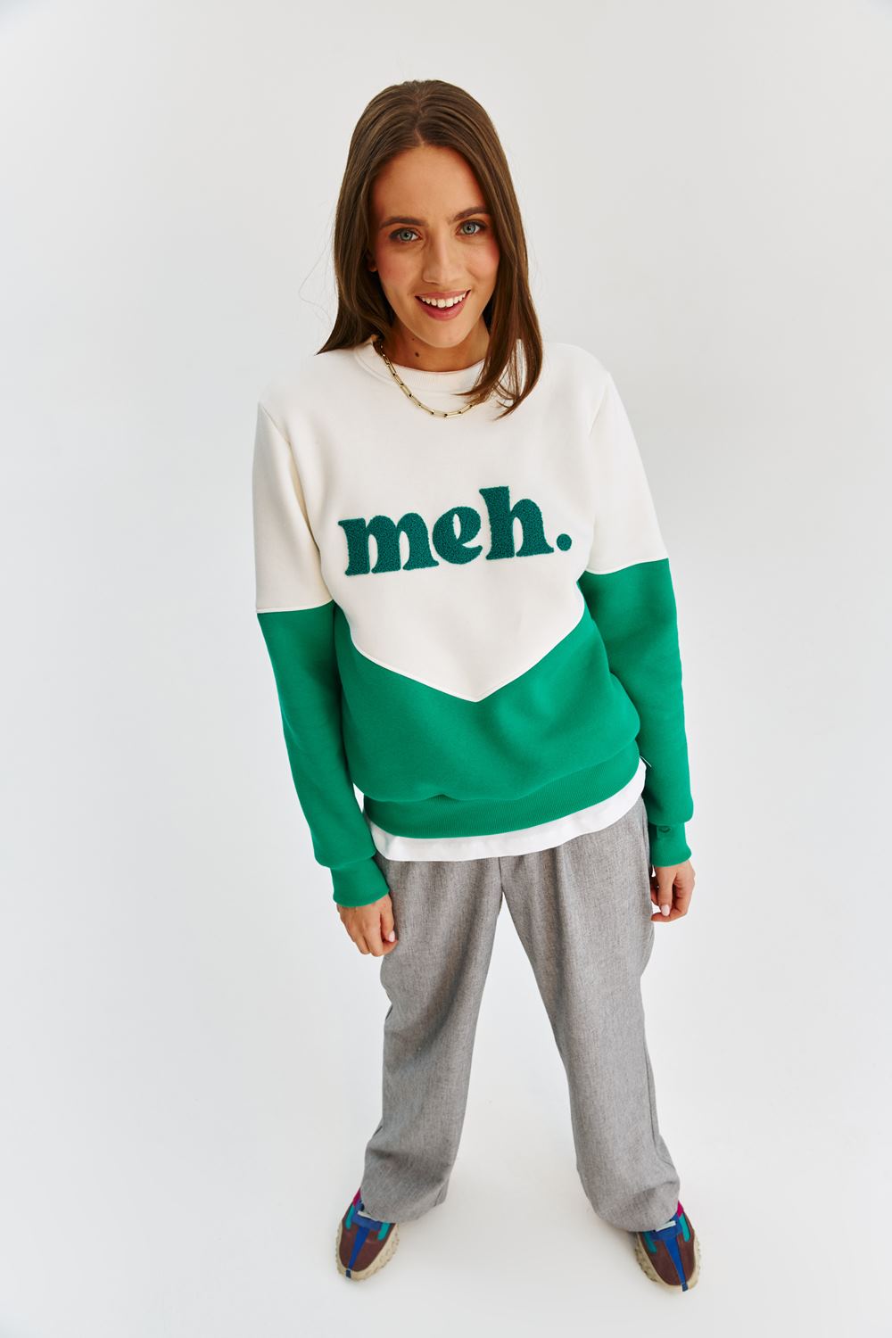 Sweatshirt Graphic Fondamentale | Panneau Contrast | Coupe Relaxed