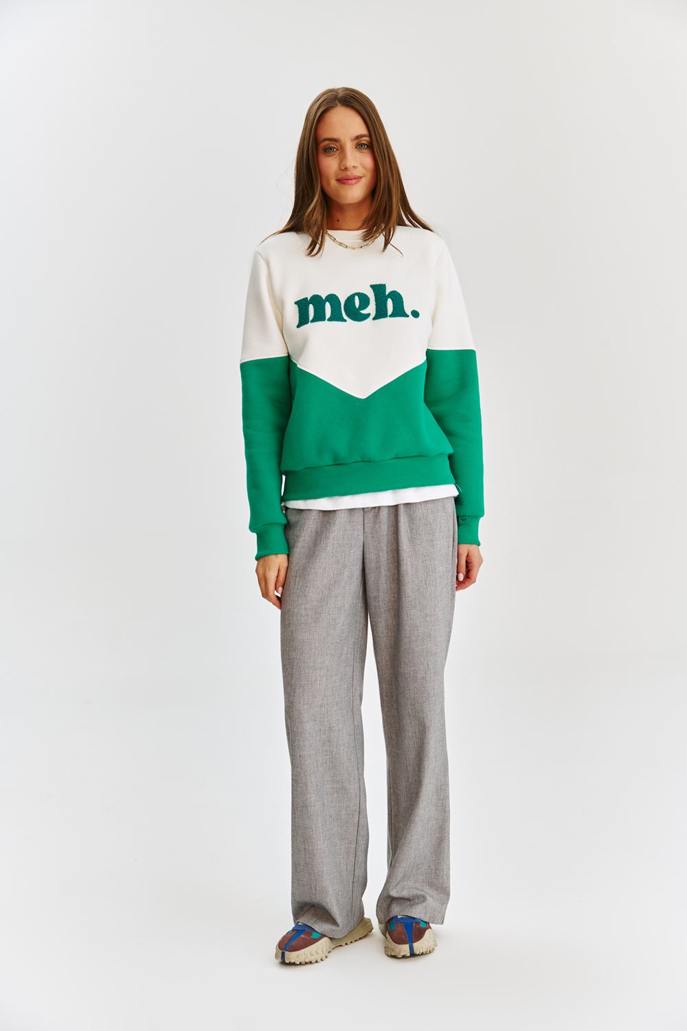 Sweatshirt Graphic Fondamentale | Panneau Contrast | Coupe Relaxed