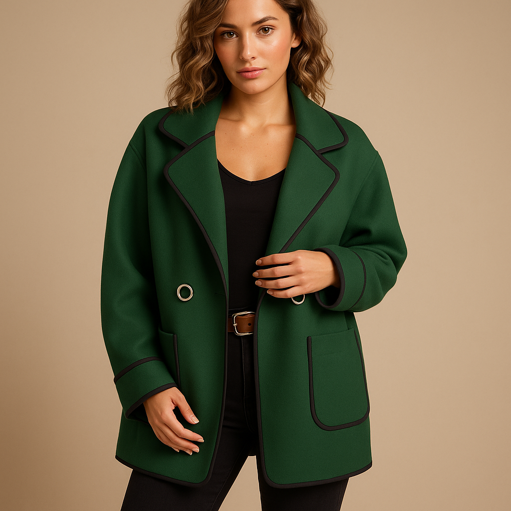 Blazer Longline | Piping Contrast | Bouton Simple