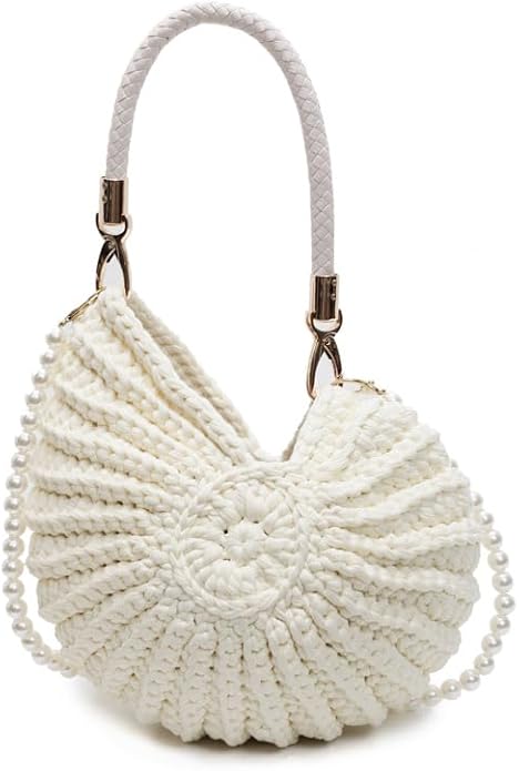 Sac Shell en Crochet Métier | Détail en Perles Artisanales