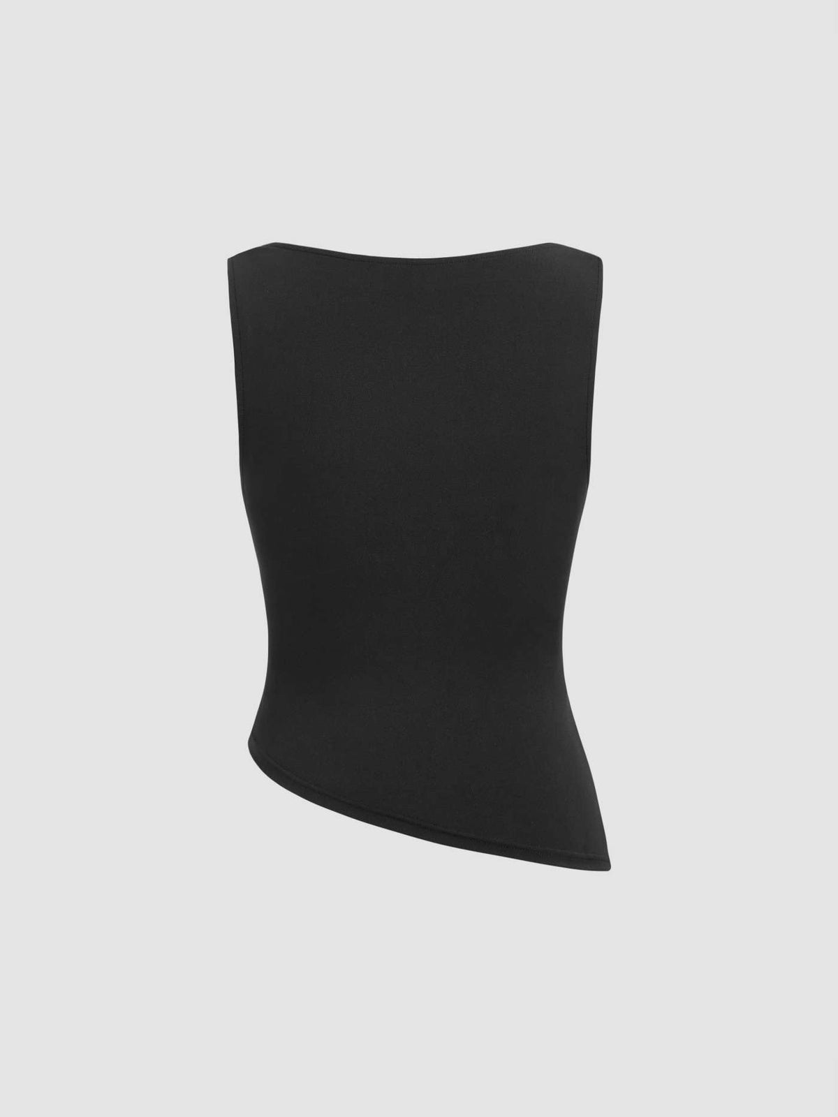 Top Col Roule Sans Manches | Maille Légère