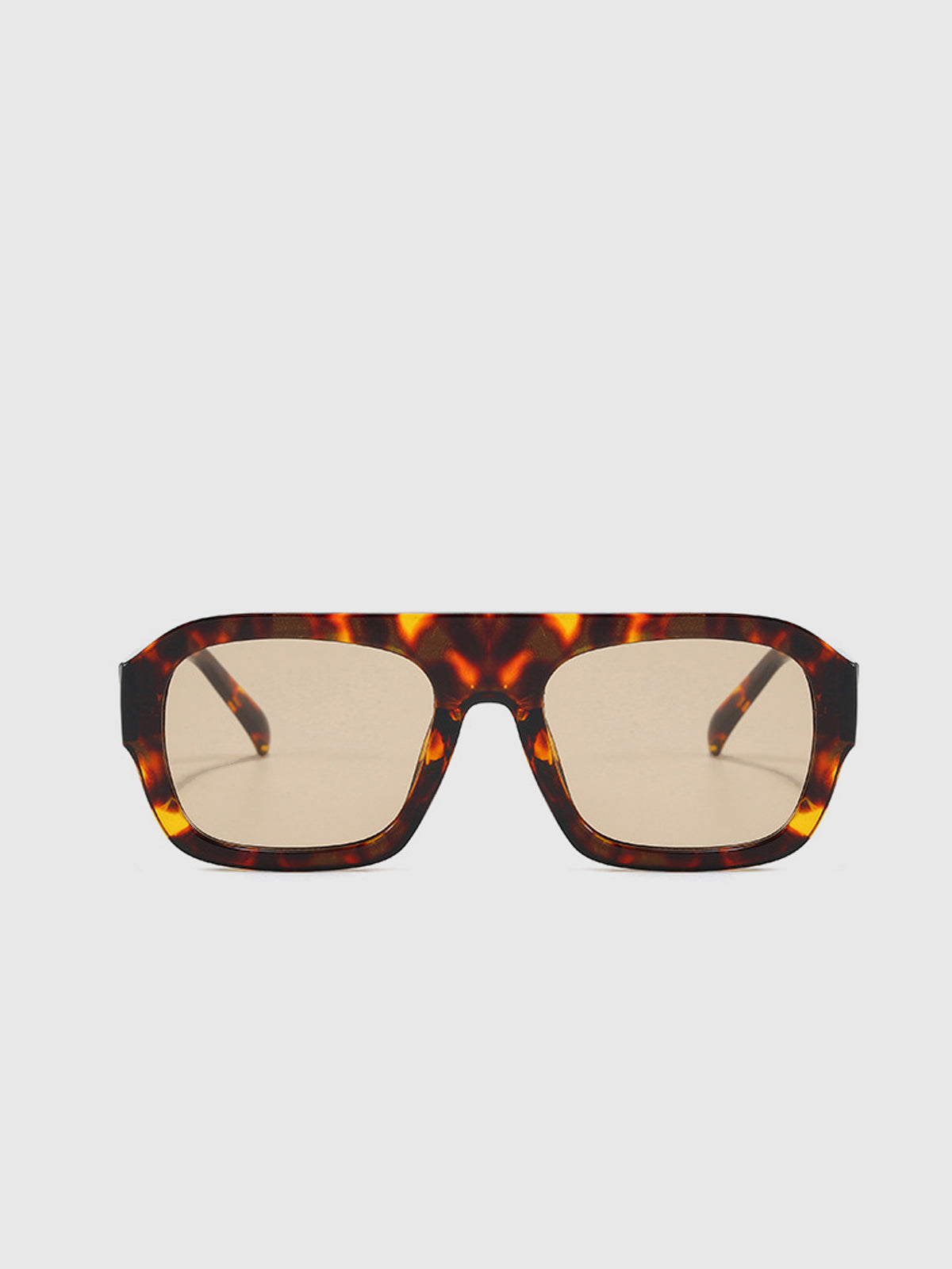 Lunettes de soleil carrées | Monture en écaille de tortue léopard | Protection UV400