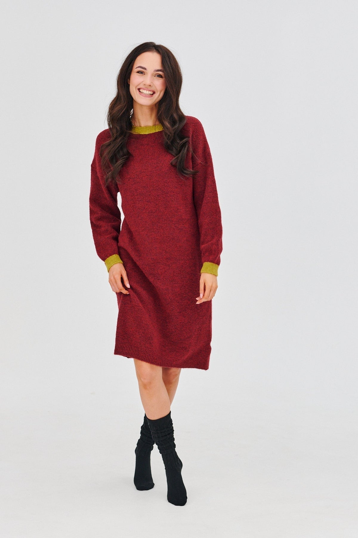Robe Pull Tricot | Relaxed Fit | Matière Douce | Longueur Mi-Longue