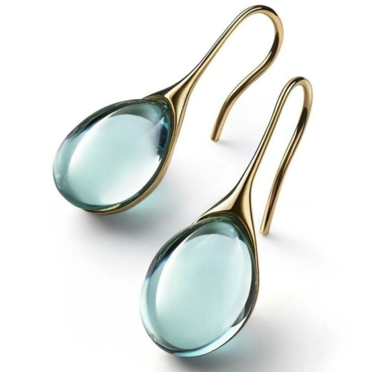 Boucles d'oreilles cristal goutte Clarté | Design or œil de chat